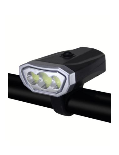 مصباح أمامي LED للدراجات الهوائية والسكوتر يعمل بالبطارية - مصباح أمامي للدراجة + قفل للدراجة النارية والدراجة - قفل