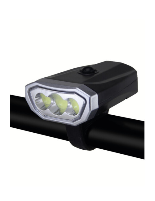 مصباح أمامي LED للدراجات الهوائية والسكوتر يعمل بالبطارية - مصباح أمامي للدراجة + قفل للدراجة النارية والدراجة - قفل