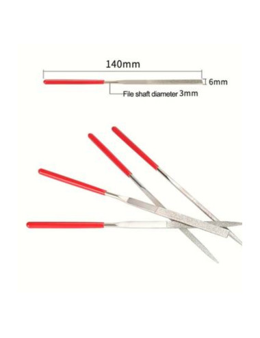 5-Piece Diamond-Tipped 3D Plastic Glass Gold Tile Stone Hobby Crafts Jewelry Repair Hand Sandpaper