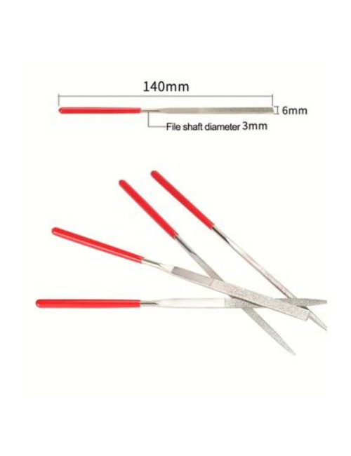 5-Piece Diamond-Tipped 3D Plastic Glass Gold Tile Stone Hobby Crafts Jewelry Repair Hand Sandpaper