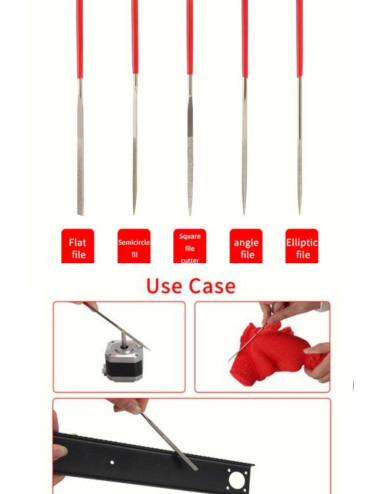 10-Piece Diamond-Tipped 3D Plastic Glass Gold Tile Stone Hobby Crafts Jewelry Repair Hand Sandpaper