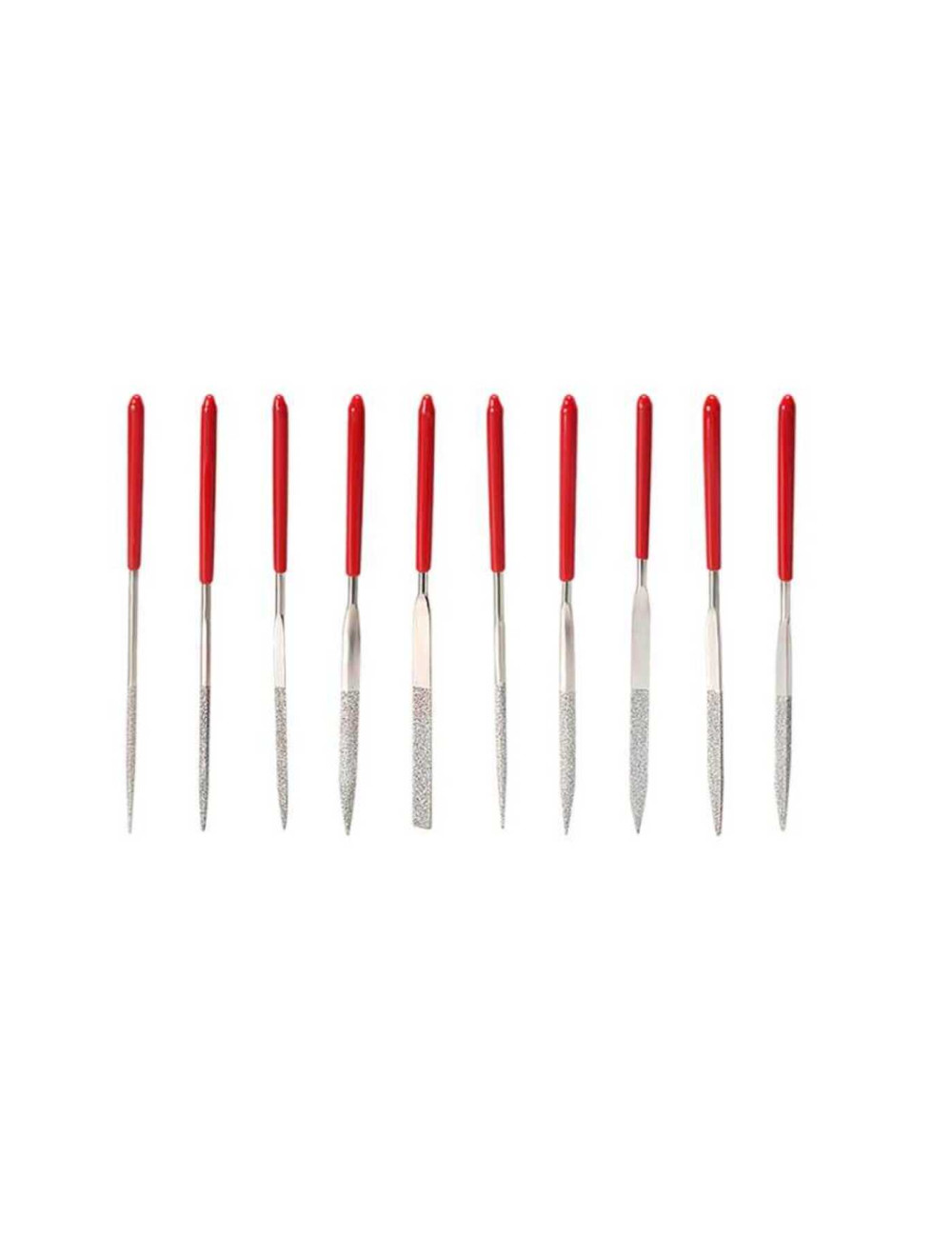 10-Piece Diamond-Tipped 3D Plastic Glass Gold Tile Stone Hobby Crafts Jewelry Repair Hand Sandpaper