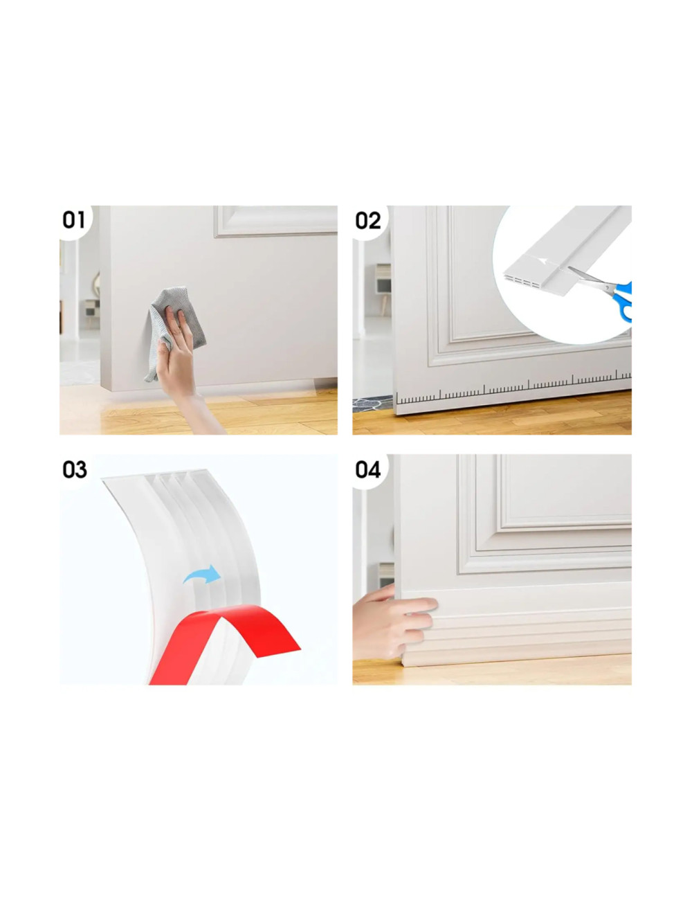 Adhesive Powder Cold Wind Odor Sound Insect Noise Pest Repellent Heat Sound Insulation Door Bottom Seal