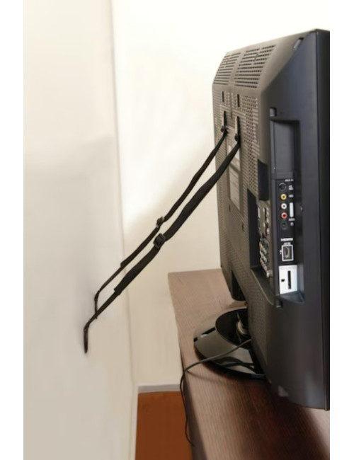 LCD LED Plasma TV Mount, Cabinet Fixing, Baby/Child Protection, Earthquake Safety Belt, 1 Set - 2 Belts