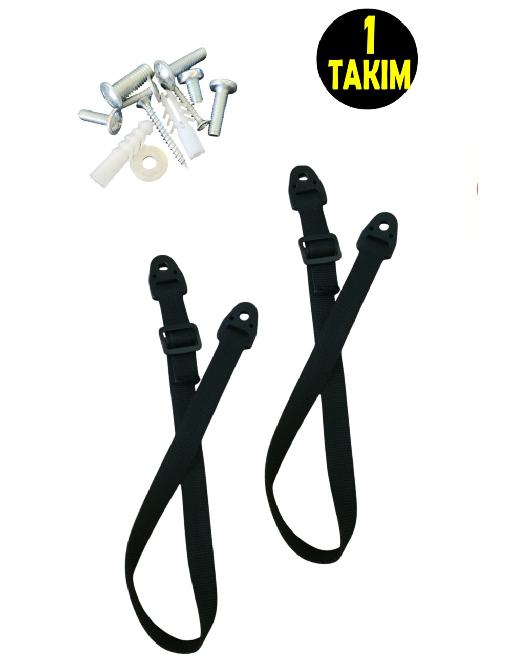 LCD LED Plasma TV Mount, Cabinet Fixing, Baby/Child Protection, Earthquake Safety Belt, 1 Set - 2 Belts