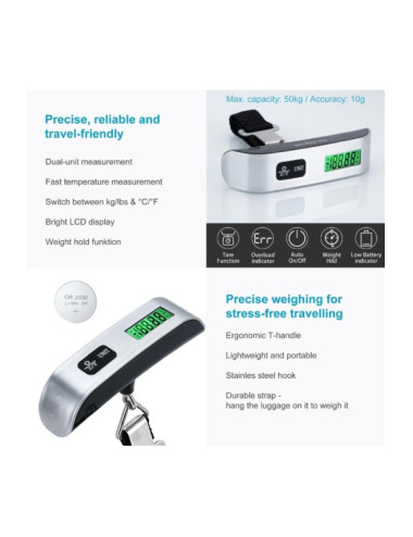 Handheld Digital Airplane Tourist Luggage Bag Sack Suitcase Suitcase Meat Scale 50kg