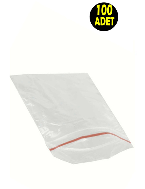 100 PIECES 23*31 CM Ziplock Transparent Bags - Suitable for Nuts, Henna, Refrigerator, Freezer, Food Packaging Nylon