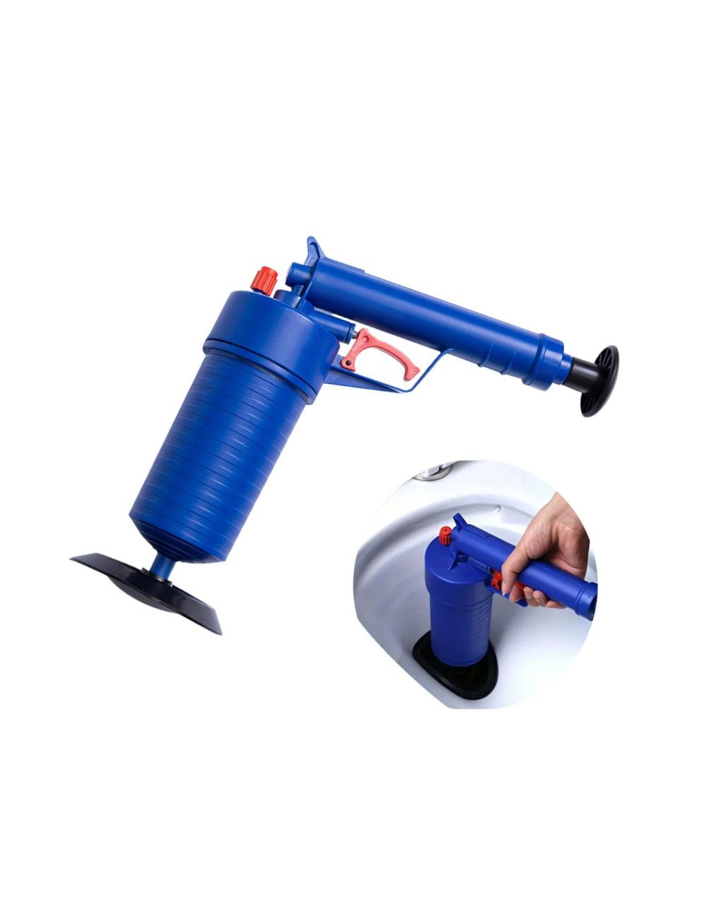 High Air Pressure Bathroom Drain Sink Toilet Pipe Clog Remover Pump Tool