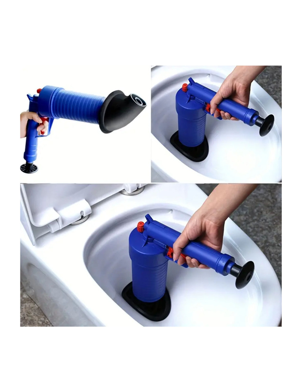 High Air Pressure Bathroom Drain Sink Toilet Pipe Clog Remover Pump Tool