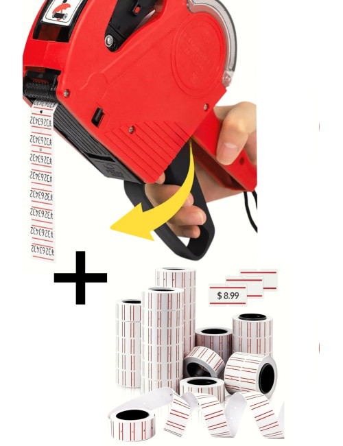 8 Hanel Ürün Fiyat Basma Etiketleme Makinesi Makinası Aleti + 10LU PAKET RULO ETİKET
