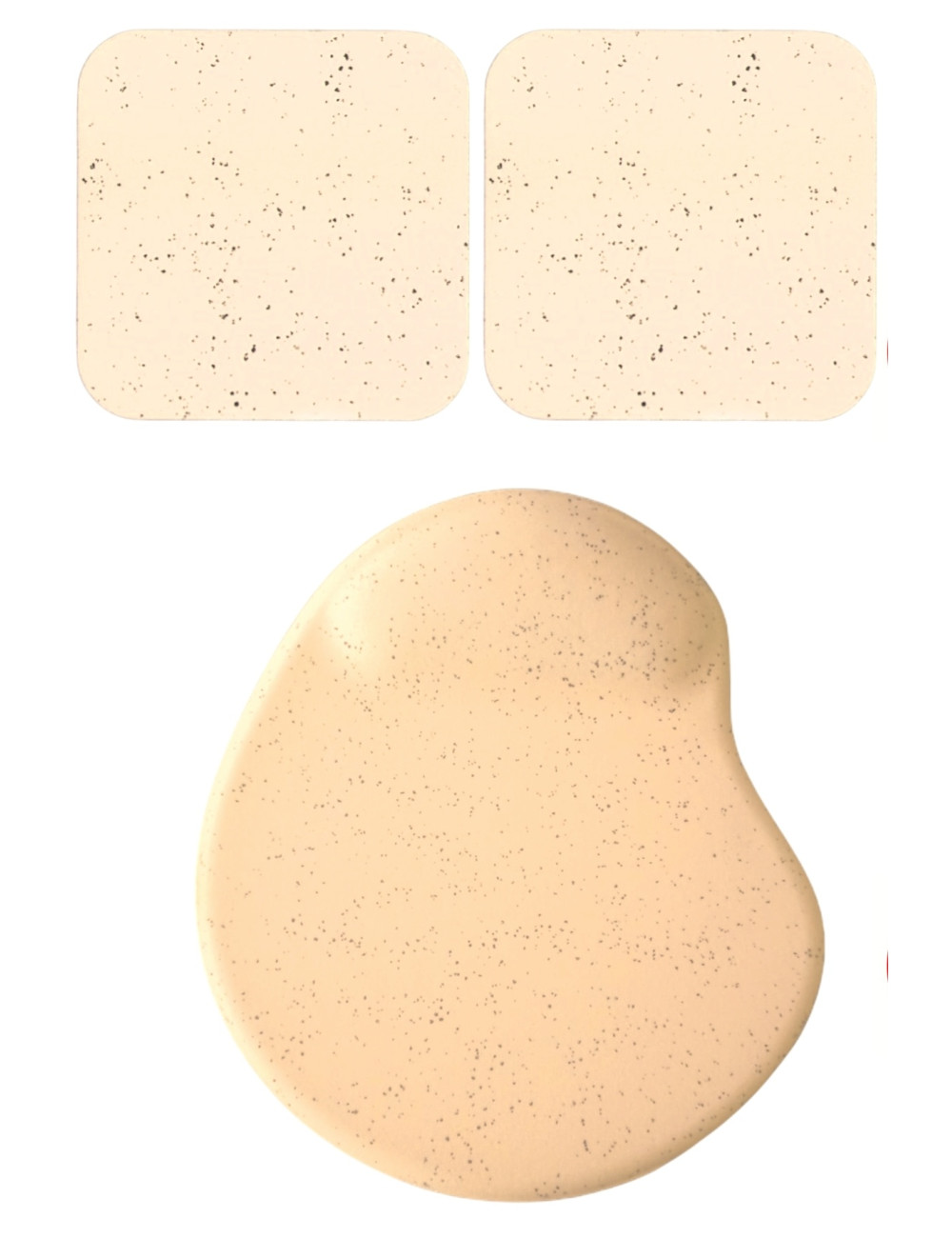 Oval Dusty Pink Sand Pattern Mouse Pad with Wrist Rest + 2 Mug/Cup Coaster Set