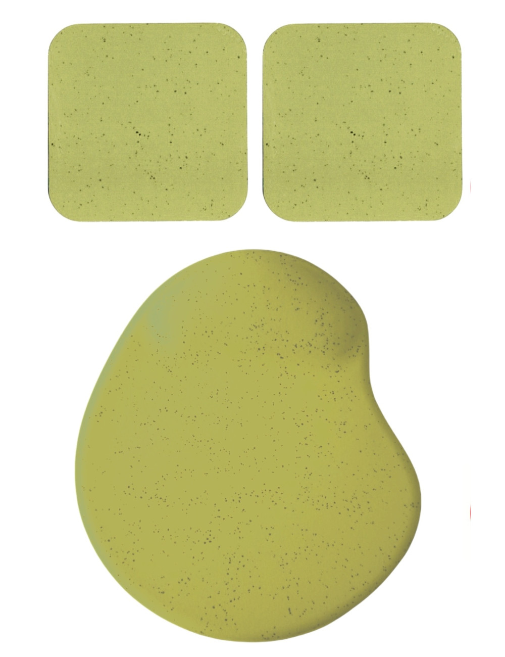 Oval Khaki Sand Pattern Mouse Pad with Wrist Rest + 2 Mug/Cup Coaster Set
