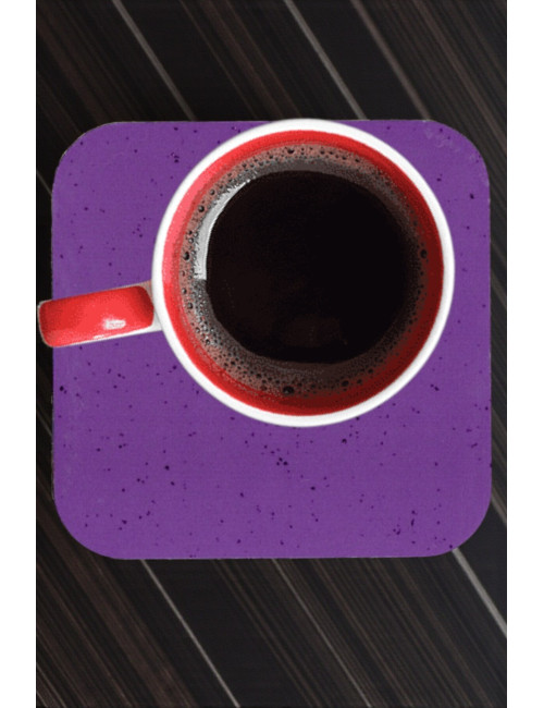 Oval Mor Kum Desen Bilek Destekli Mouse Pad + 2 Adet Kupa Fincan Bardak Altlığı Altlık Set