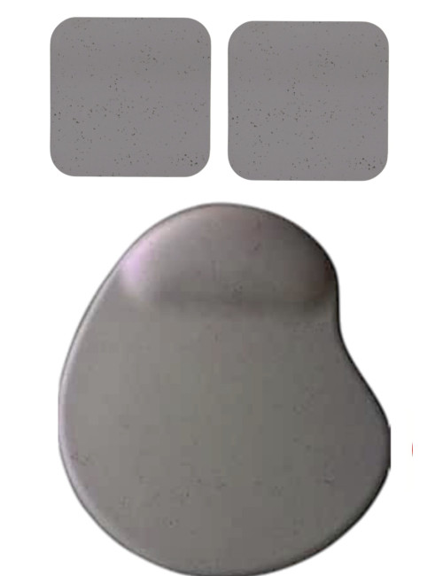 Oval Füme Kum Desen Bilek Destekli Mouse Pad + 2 Adet Kupa Fincan Bardak Altlığı Altlık Set
