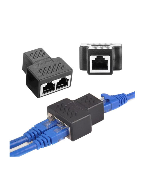 2Lİ Rj45 Cat5 Cat6 Cat7 Ethernet Internet Kablosu Uzatıcı Birleştirici Splitter Ara Aparat
