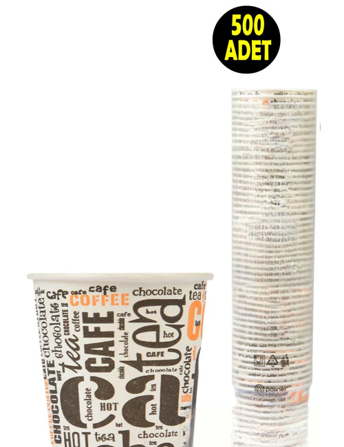 500 ADET 4 OZ 120 ML - Davet Kutlama Parti Ofis Çay Kahve Espresso Soğuk İçecek Uygun Karton Bardak