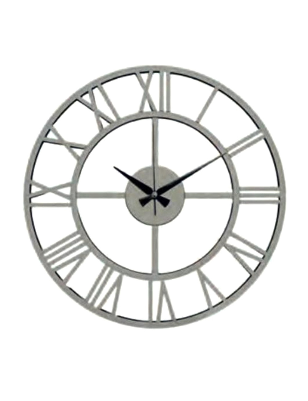 Giftable Decorative Round Chrome Coverless Wall Clock with Roman Numerals for Living Room, Office, Kitchen, 38*38 CM