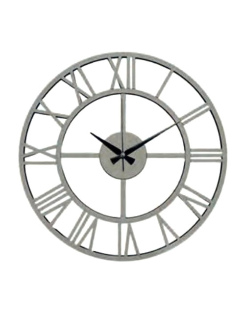 Giftable Decorative Round Chrome Coverless Wall Clock with Roman Numerals for Living Room, Office, Kitchen, 38*38 CM
