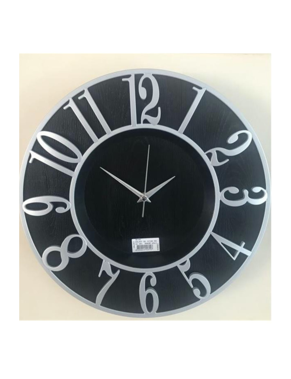 Giftable Decorative Round Chrome Numbered Wall Clock for Living Room, Office, Workplace, Kitchen, 33*33 CM