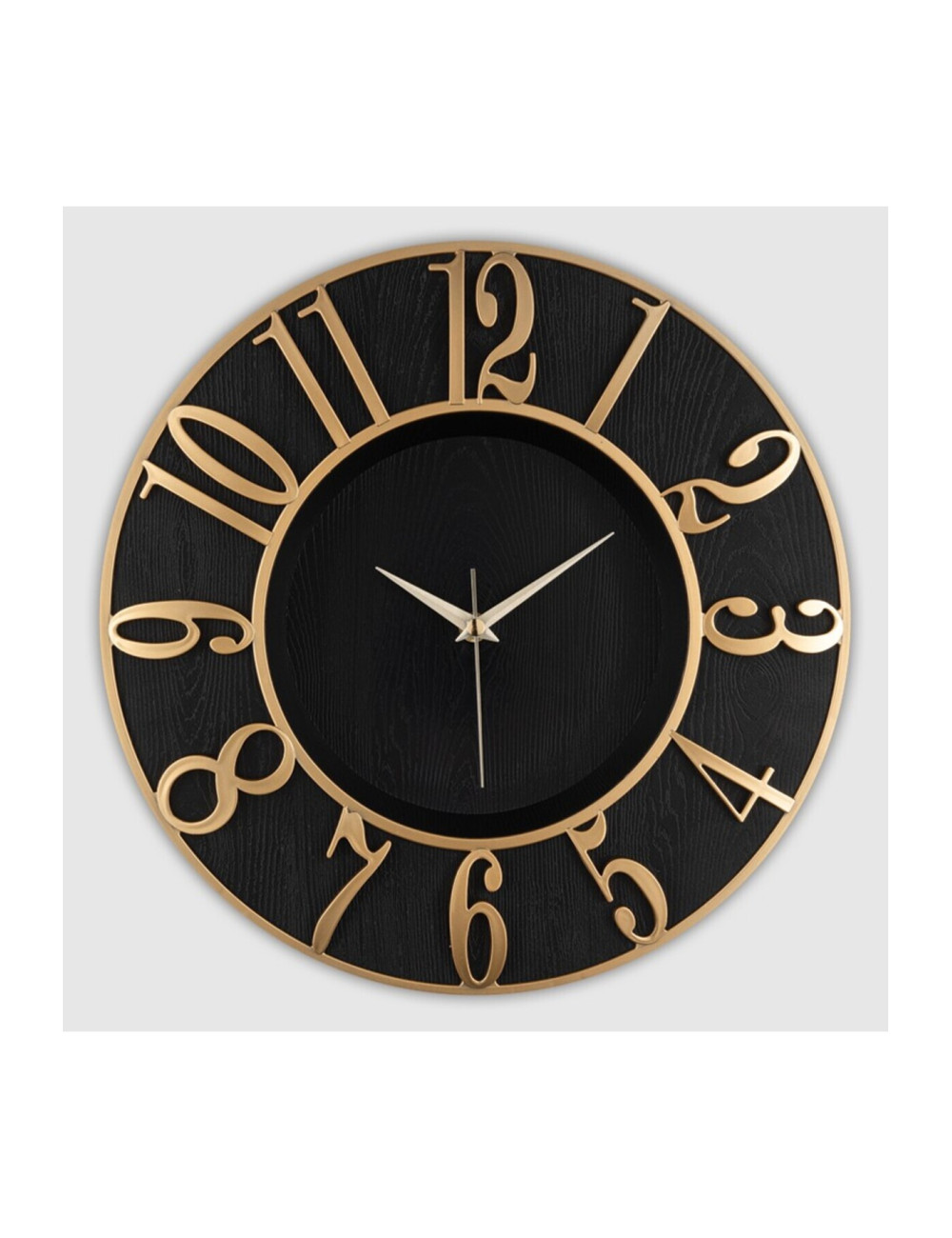 Giftable Decorative Gold Numbered Round Wall Clock for Living Room, Office, Workplace, Kitchen, 33*33 CM