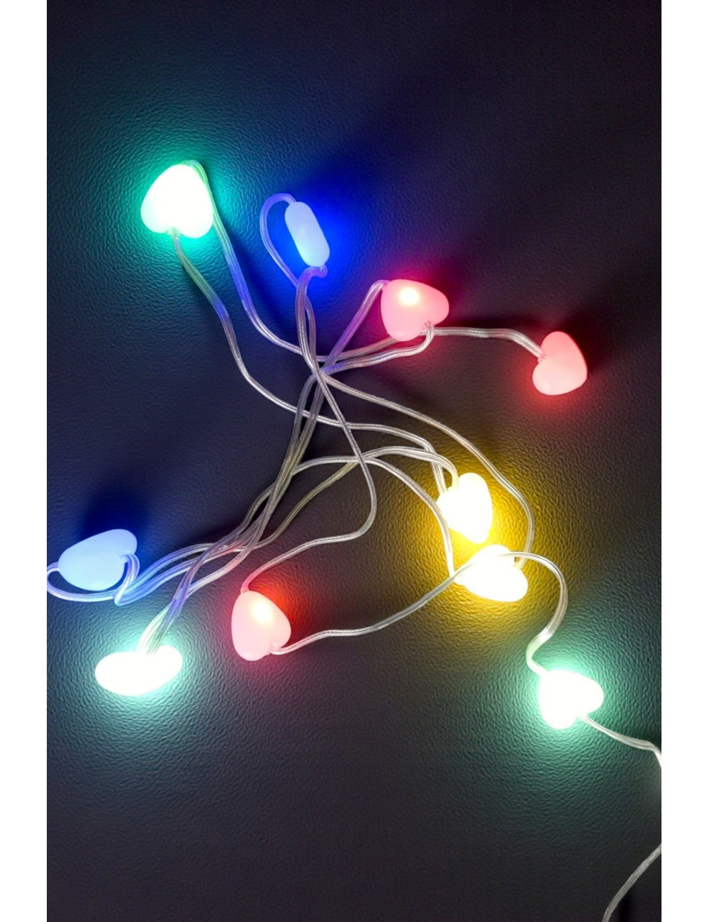 1.5 Meter Heart RGB Lighted Christmas Night Party Decoration Fairy LED Strip with USB Input