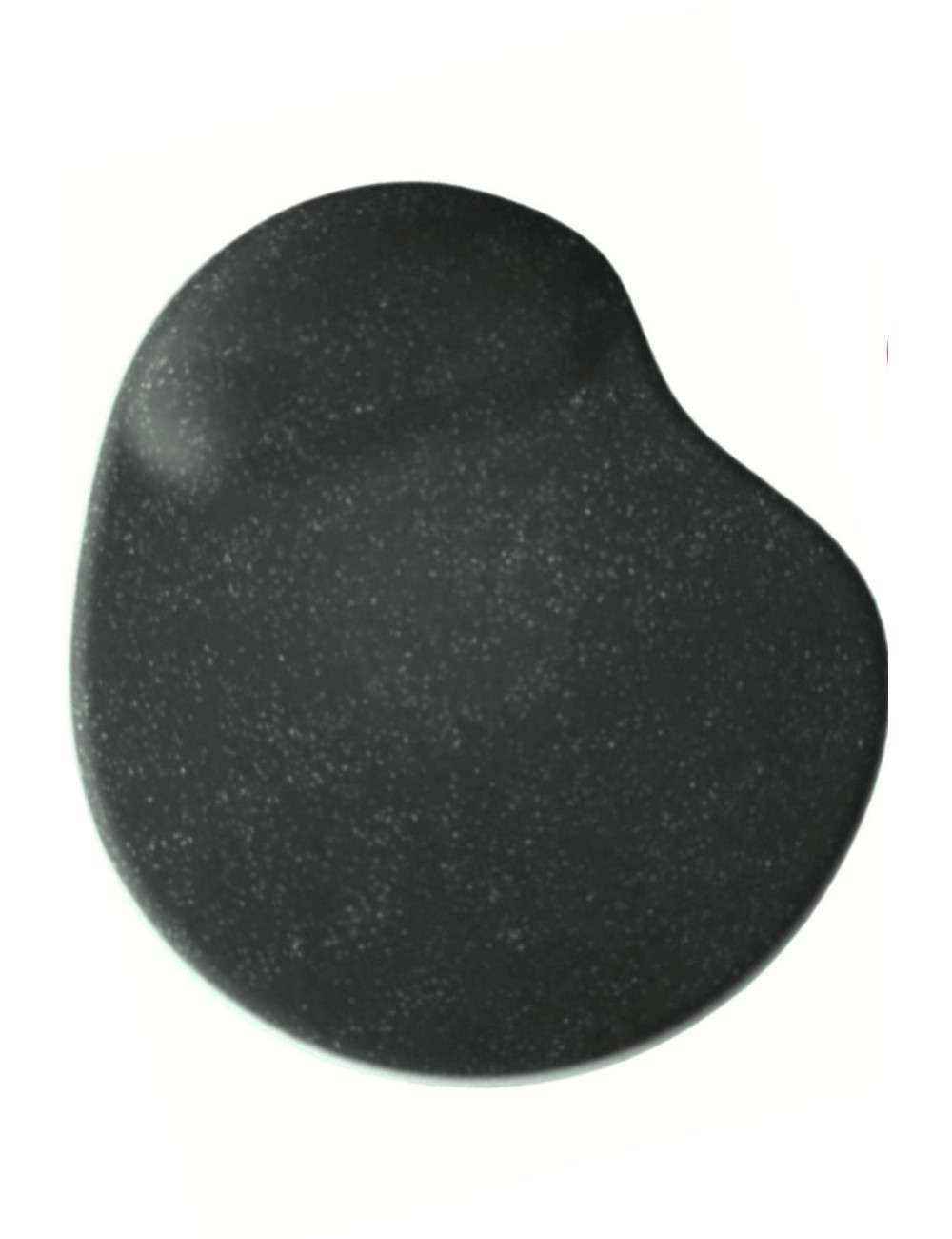 Oval Siyah Kum Desen Bilek Destekli Mouse Pad + 2 Adet Siyah Kupa Fincan Bardak Altlığı Altlık Set
