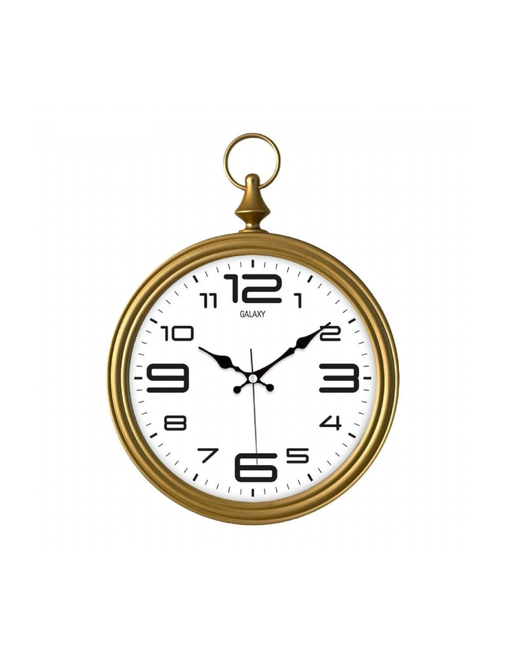 Decorative Pocket Clock with Gold Frame, Wall Clock for Living Room, Office, Workplace, Kitchen.