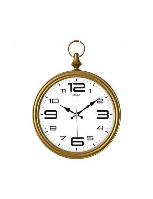 Decorative Pocket Clock with Gold Frame, Wall Clock for Living Room, Office, Workplace, Kitchen.