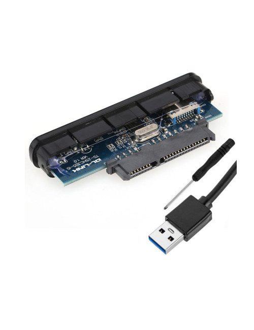 علبة ألومنيوم USB 3.0، قرص صلب خارجي 2.5 بوصة، قرص صلب SSD SATA، كابل قرص صلب وعلبة