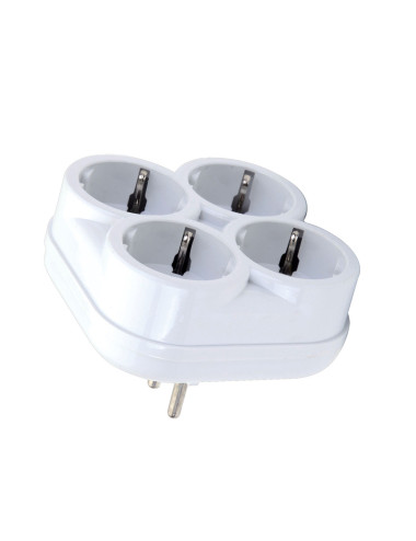 Grounded 16 Amp 250 Volt White 4-Outlet Multi-Purpose Goliath Power Strip