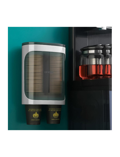 2-Row Adhesive Water Dispenser Plastic Cardboard Cup Holder Cup Dispenser Cup Holder