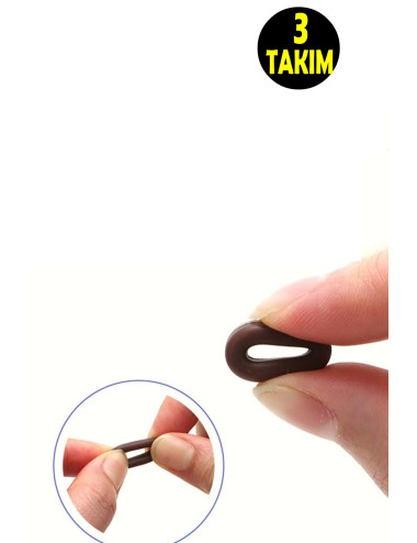 3 TAKIM Kulak Arkası Kaydırmaz Silikon Gözlük Sapı Tutucu Sabitleyici Renk Asorti