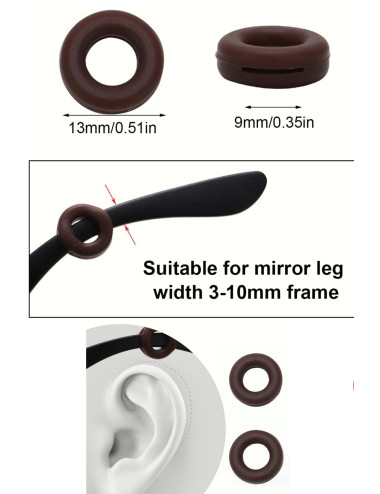 1 TAKIM Kulak Arkası Kaydırmaz Silikon Gözlük Sapı Tutucu Sabitleyici Renk Asorti