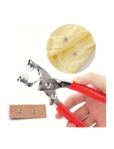 Stainless Steel Snap Fastener and Metal Button Pressing Assembly Crimping Pliers Machine Tool Attachment
