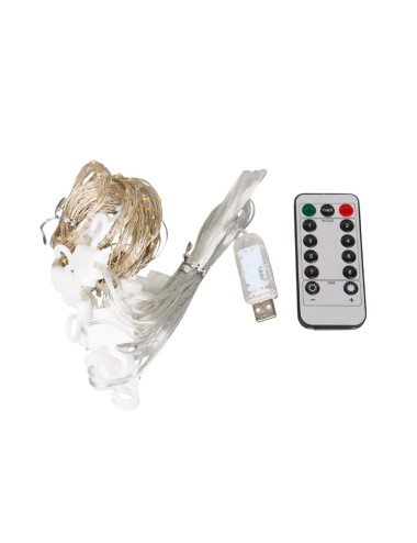 إضاءة زخرفية على شكل ستارة من وينبوس EKL-11 300 LED بنمط خيالي نهاري، 3x3، 8 أوضاع، USB 5VDC، جهاز تحكم عن بعد