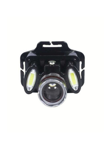 مصباح رأس يعمل بالبطارية مزود بإضاءة LED بقوة 3 واط + 2 مصباح LED COB عالي السطوع، مناسب للمشي الليلي والصيد والتخييم