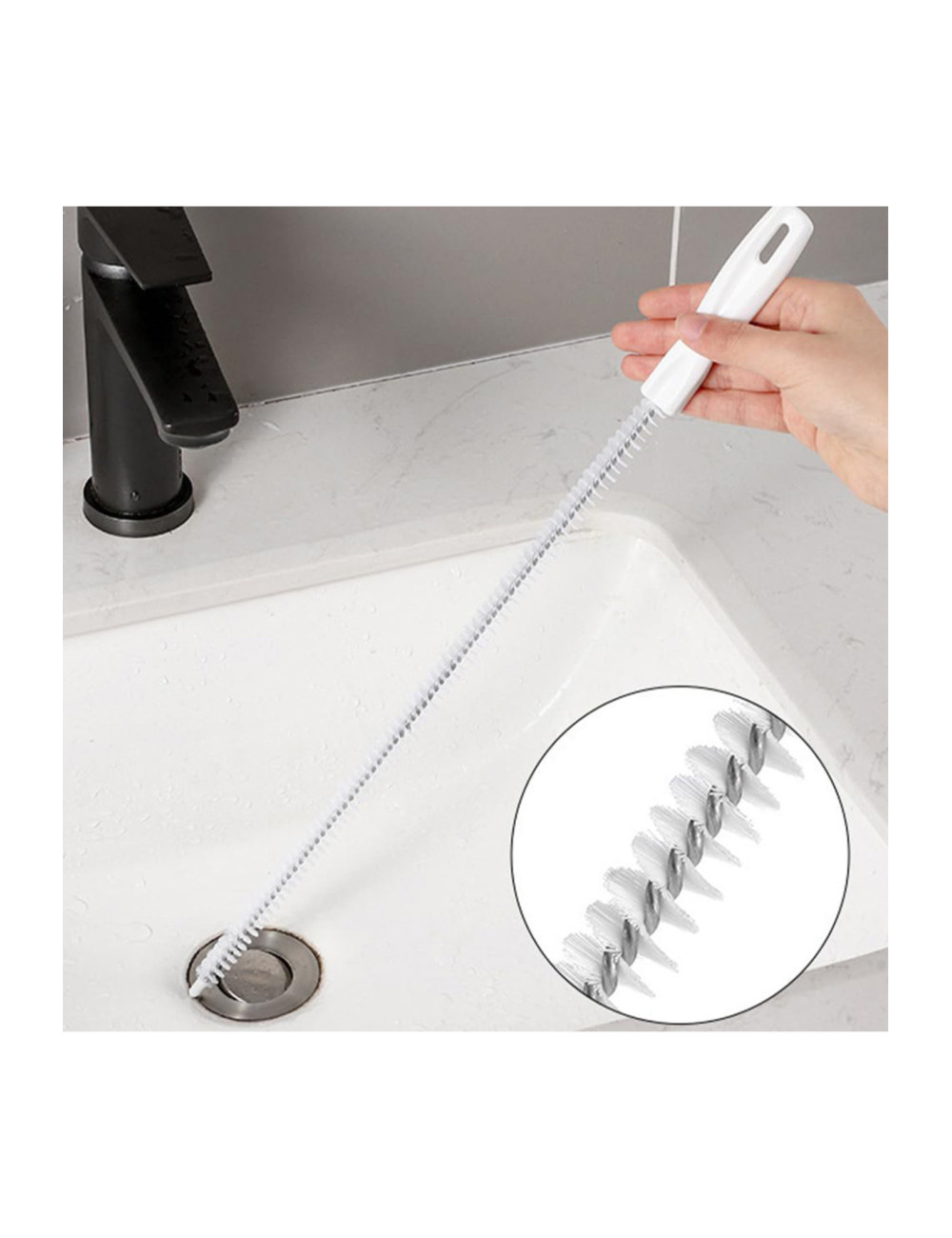 Radiator Drain Sink Bathroom Toilet Pipe Clog Remover Cleaning Brush Wire