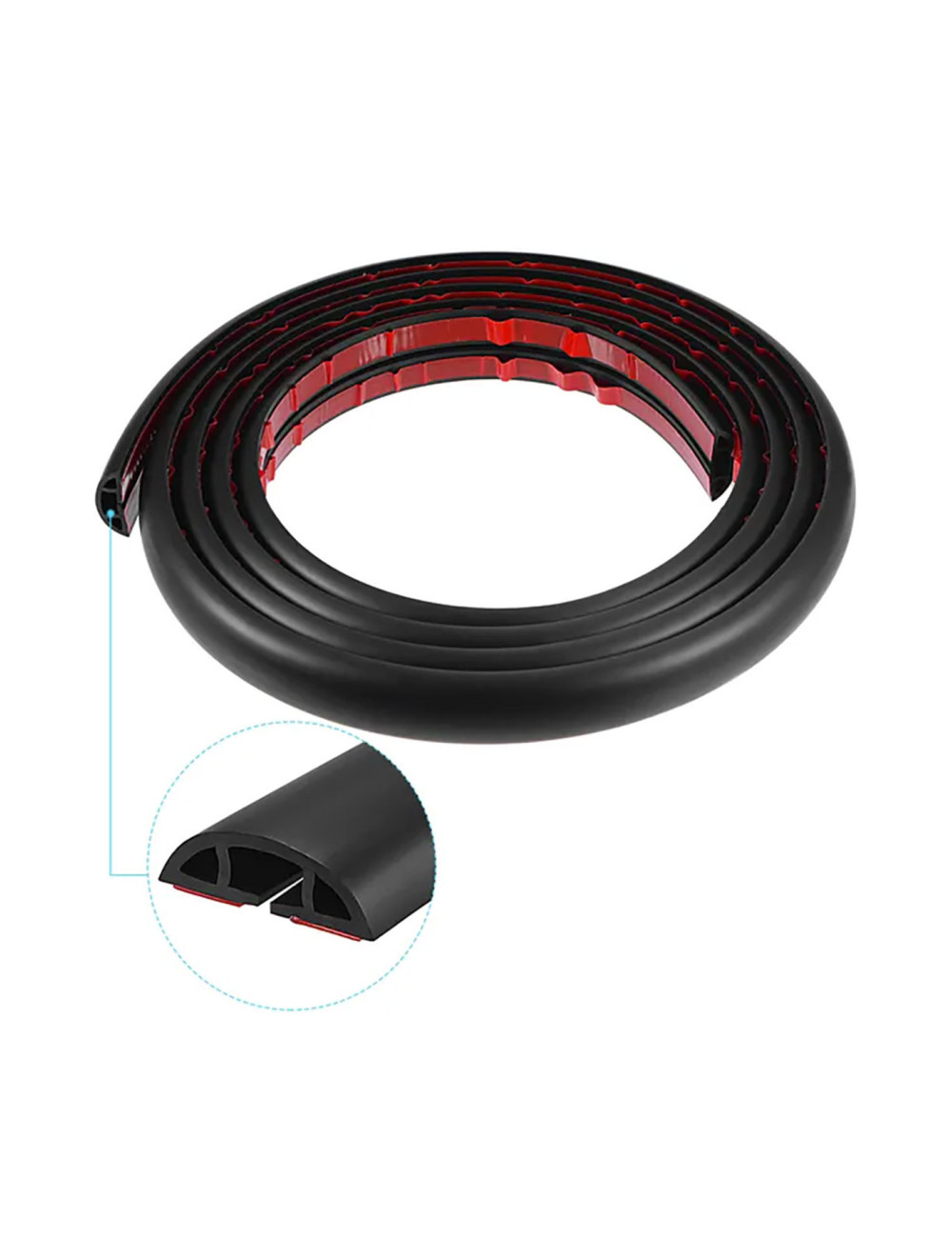 PVC Grey Elastic Self-Adhesive Herringbone Pattern 1 Meter Floor Cable Cover Channel Cable Organizer