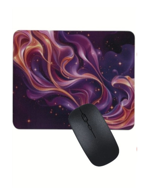 Gece Desenli Mouse Pad + Kablosuz Wireless Mouse Bilgisayar Faresi Notebook PC Windows Uyumlu Mause