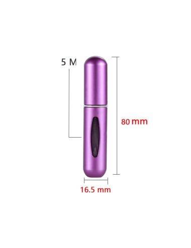 2 x 5ml Refillable Mini Pocket Bag Travel Perfume Bottles