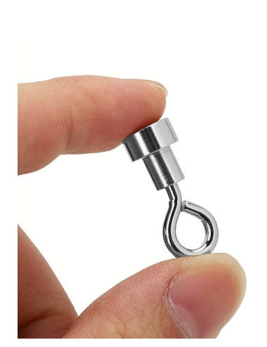 5 ADET 10 Mm Pot Mıknatıs Askı Kanca Magnet