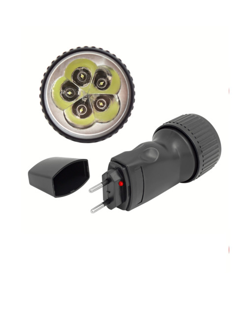 2 x Rechargeable LED Camping, Night Hiking, Earthquake Survival Flashlights (5 LEDs) 135x45x45mm