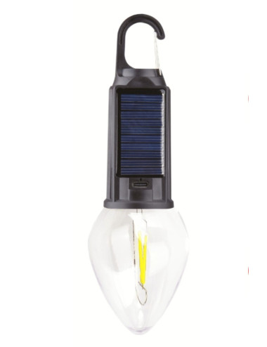 مصباح إضاءة LED يعمل بالطاقة الشمسية وقابل لإعادة الشحن عبر منفذ USB، مناسب للحدائق والشرفات والتخييم والسيارات المتنقلة
