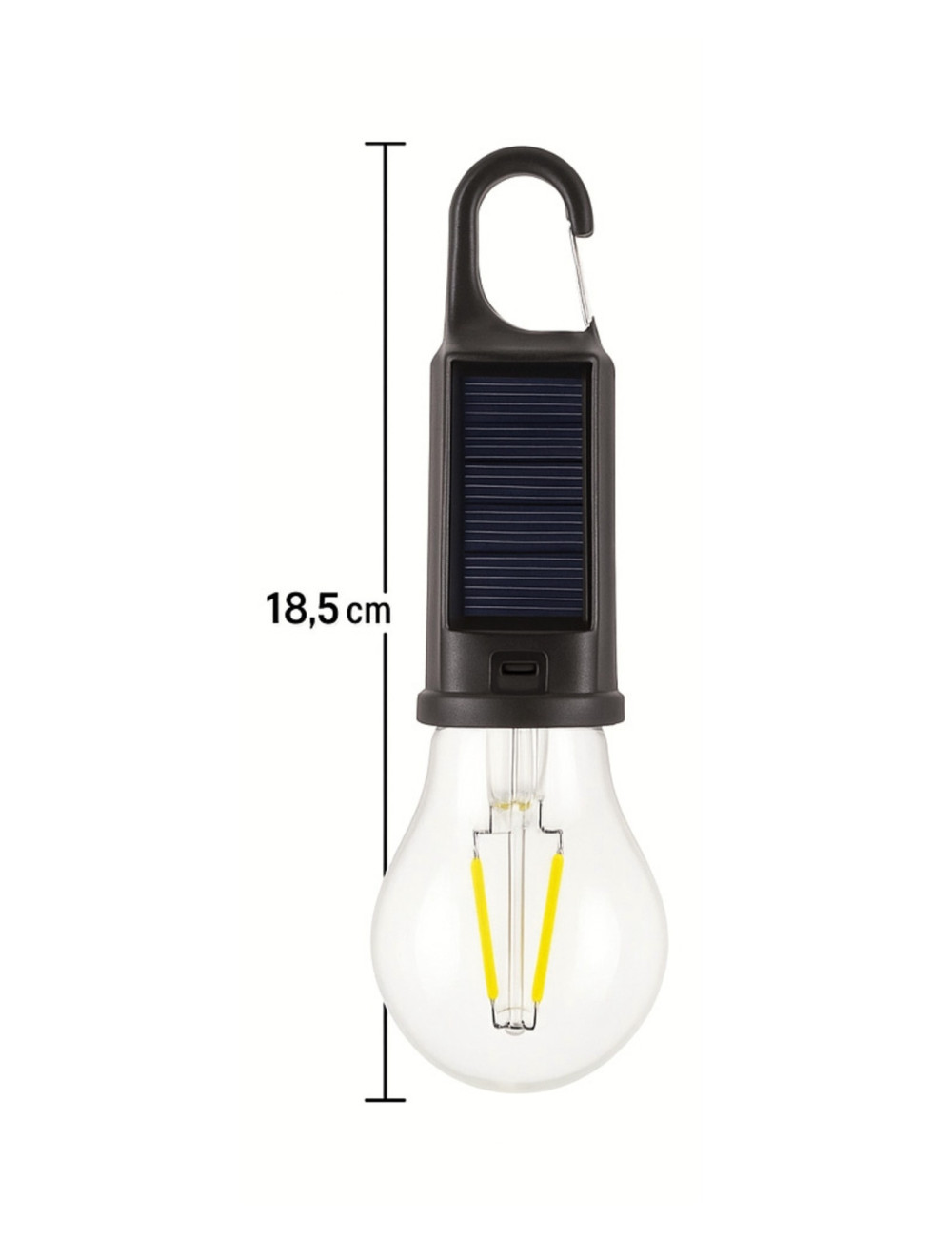 مصباح إضاءة LED يعمل بالطاقة الشمسية وقابل لإعادة الشحن عبر منفذ USB، مناسب للحدائق والشرفات والتخييم والسيارات المتنقلة