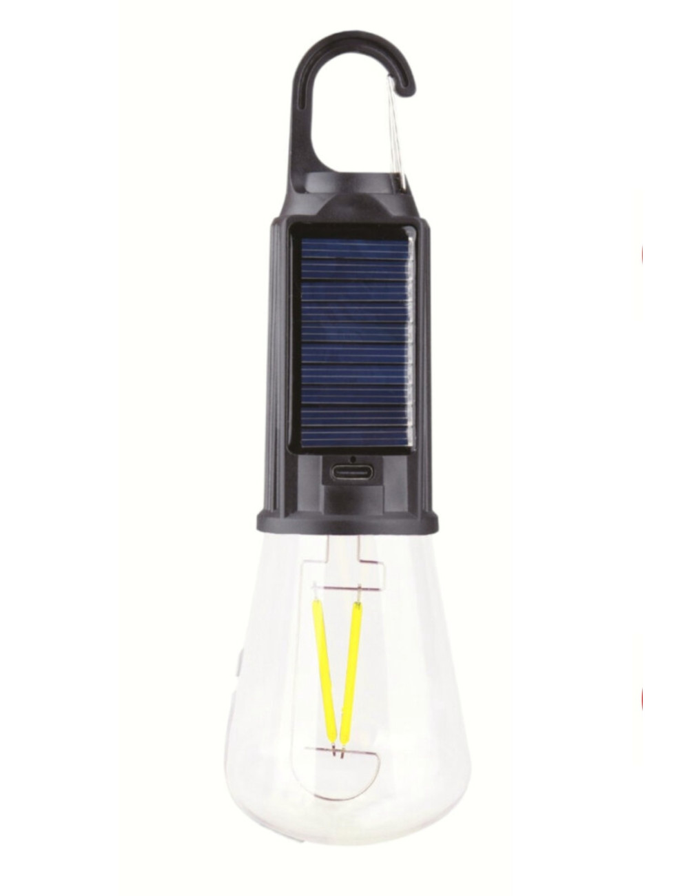 مصباح إضاءة LED يعمل بالطاقة الشمسية وقابل لإعادة الشحن عبر منفذ USB، مناسب للحدائق والشرفات والتخييم والسيارات المتنقلة