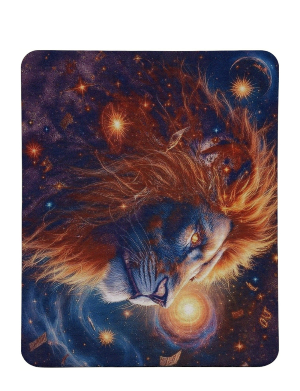 Aslan Burcu Desenli Tip Kaymaz Taban Optik Bilgisayar Notebook Burçlar Mouse Pad Mauspad 17x 21 Cm