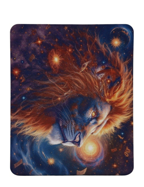 Aslan Burcu Desenli Tip Kaymaz Taban Optik Bilgisayar Notebook Burçlar Mouse Pad Mauspad 17x 21 Cm