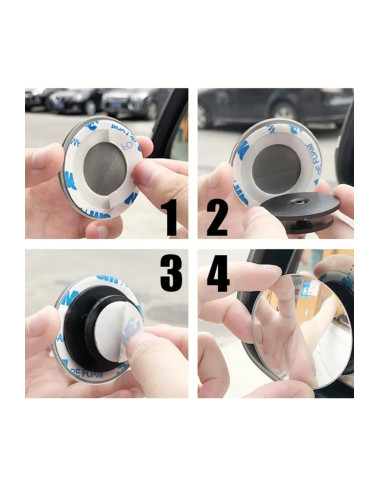 4 lü li SET 360° Oynar Motosiklet Araç Otomobil Motor Yan Görüş Güvenlik Park Dikiz Kör Nokta Aynası