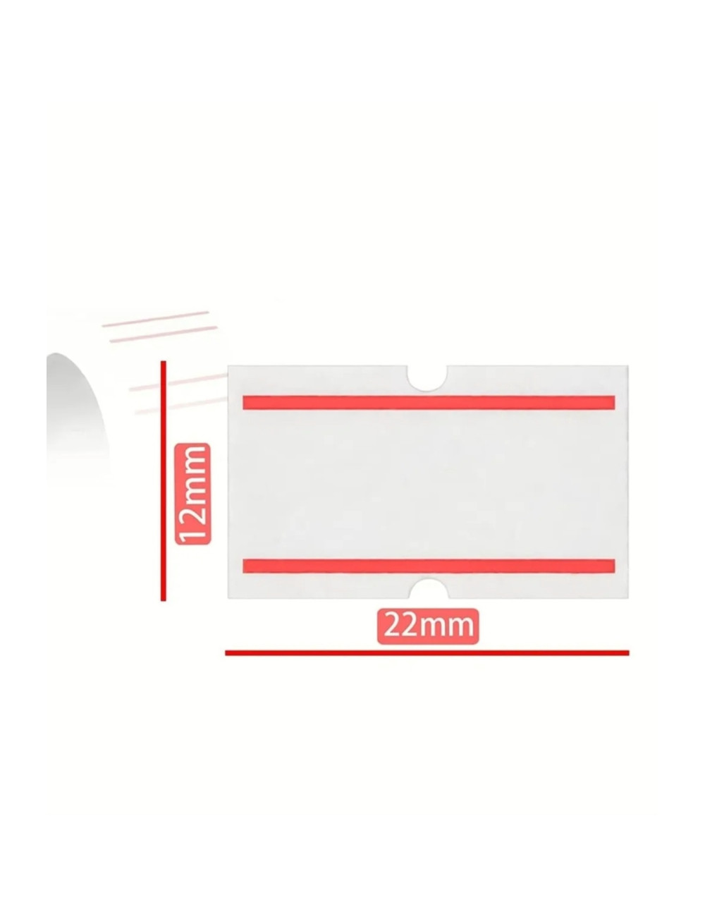 10LU PAKET (21X12MM) Beyaz Yapışkanlı MX-5500 M5500, HG979 Etiket Makinası Etiketi Rulosu