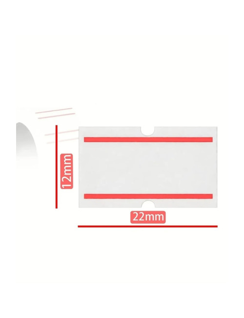 10LU PAKET (21X12MM) Beyaz Yapışkanlı MX-5500 M5500, HG979 Etiket Makinası Etiketi Rulosu